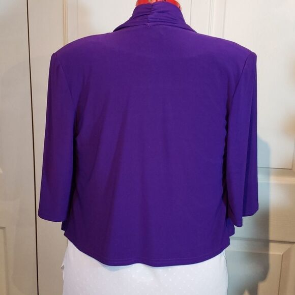 R&M Richard's Plum Purple Open-faced Blazer - Picture 3 of 6